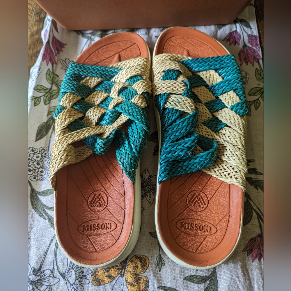 MISSONI X MALIBU ZUMA Woven Slide Sandals - Picture 2 of 3